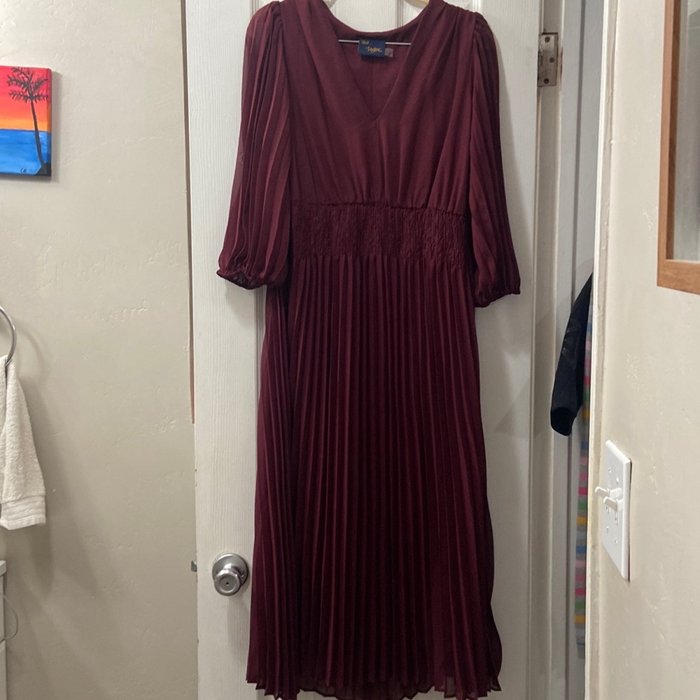 Midi Maroon Dress